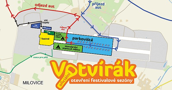 Příjezd na festival Otvírák 2016